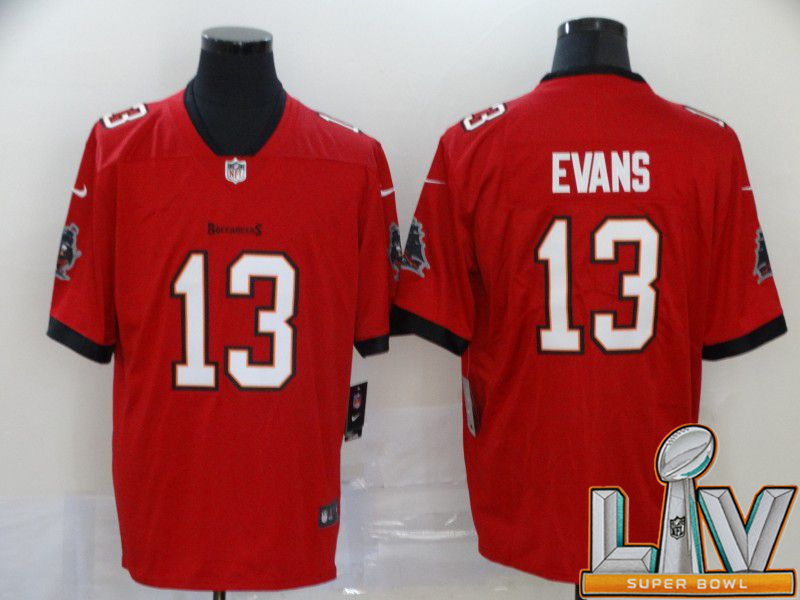 Super Bowl LV 2021 Men Tampa Bay Buccaneers #13 Evans Red New Nike Limited Vapor Untouchable NFL Jerseys->tampa bay buccaneers->NFL Jersey